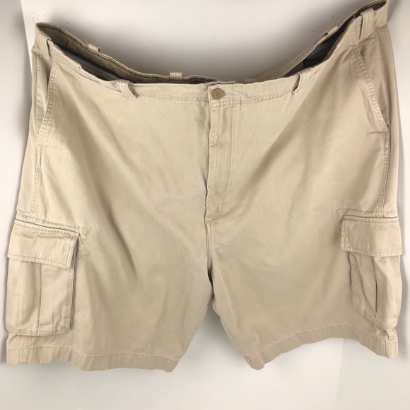 ROUNDTREE & YORKE Cargo Shorts Men 6 Pockets Classic Fit Tan/Khaki Waist 52 - Picture 7 of 7